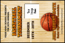 Basketball Court VIP Event Badge Small with 9 lines of text to tailor to your event.