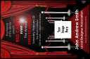 Red Carpet VIP Event Badge Small with customizable text fields.