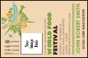 Food Festival VIP Event Badge Small with 9 lines of customizable text.