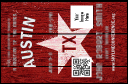 Austin Star VIP Event Badge Small with rustic look and 1 image upload.