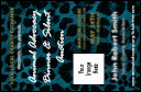 Animal Print VIP Event Badge Small with teal leopard print graphics.