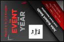 Red and Silver VIP Event Badge Small with bold, modern design.