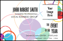Conference Series: All Purpose Colorful Circles VIP Event Badge Small with modern, unique design.