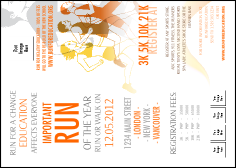 Run for a Cause Orange Club Flyer