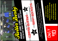 Roller Derby Passing Star Club Flyer