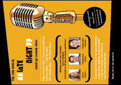 Comedy Retro Microphone Club Flyer