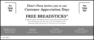 All Purpose Black and White Coupon with room for two custom image uploads.