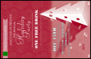 A red and white Paper Christmas Tree Red Drink Ticket