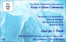 A beautiful full color mountain themed drink ticket with snow capped mountain in the background.