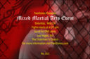 A drink ticket for a mixed martial art fight