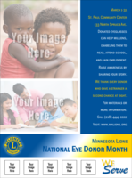 Lions Club International Flyer printed in color.