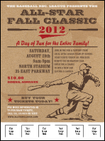 All-Star Baseball Logo Flyer