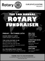 Rotary Club 2 Black and White Flyer