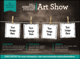 An Image Upload Polaroid Flyer with 20 lines for your event information