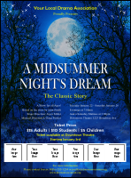 A Midsummer Night's Dream Logo Flyer with six image slots