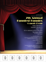 Flyer for a stand up comedy event