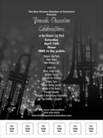 Black and white Jazz flyer with space to upload 6 custom images.