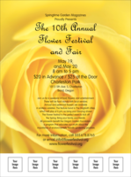 Sincere and unassuming, the Yellow Rose is the traditional symbol of friendship and new beginnings. Let the charm of this beautiful design advertise your next event with Yellow Rose Flyers from TicketPrinting.com!