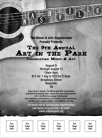 Nashville Flyer printed in black and white