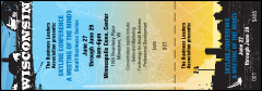 Wisconsin General Admission Ticket with rural and urban images