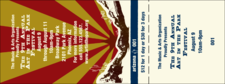 Arizona General Admission Ticket in red, yellow, and blue