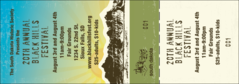 South Dakota General Admission Ticket with a mountain theme