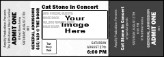 All Purpose Event Ticket with large photo upload (Black & White)