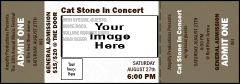All Purpose Event Ticket with Large Photo Upload (Brown)