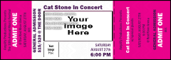 All Purpose Event Ticket with Large Photo Upload (Magenta)