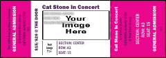 Big Logo Magenta Reserved Event Ticket with one image upload