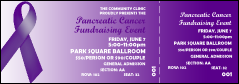 Purple Ribbon Reserved Event Ticket with individual seat numbers
