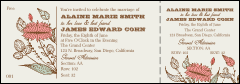 An illustrated Wedding Flower Motif Reserved Event Ticket