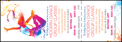 A colorful Modern Dance Reserved Event Ticket