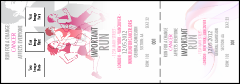 Run for a Cause Pink Reserved Event Ticket with room for 3 images