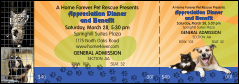 Animal Rescue Benefit Reserved Event Ticket with high quality images of pets