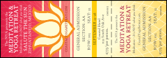 A pink and yellow Lotus Flower Reserved Event Ticket