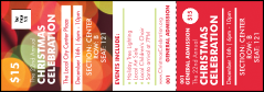 A red and white Holiday Lights Event Ticket