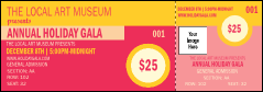 A pink and yellow Circle Gala Reserved Event Ticket