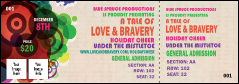 Color Circles Reserved Event Ticket with room for two images