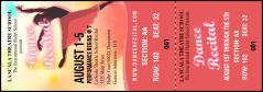 A graceful Dance Silhouette Reserved Event Ticket