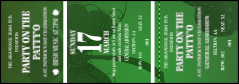 A green and white St Patrick's Day Shamrock Reserved Event Ticket