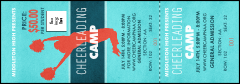 Cheerleading Jump Reserved Event Ticket with one image upload