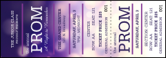 Sell tickets to your formal event that sparkle and feel special. Ticket template with soft-focus violet background. Customizable. Affordable printing.