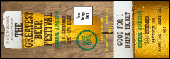 Beer Festival Reserved Event Ticket with room for one picture
