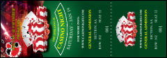 A Casino Chips Reserved Event Ticket with room for individual seat numbers