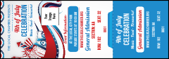 Fourth of July - Freedom Reserved Event Ticket with room for one unique image