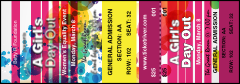 A multi-color Women's Expo Abstract Reserved Event Ticket