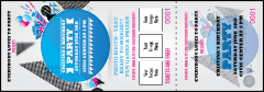 Birthday Party Geometric Event Ticket