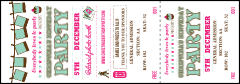 A pink and green Birthday Whimsical Reserved Event Ticket