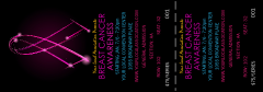 A multi-color Breast Cancer Ribbon Sparkle Reserved Event Ticket
